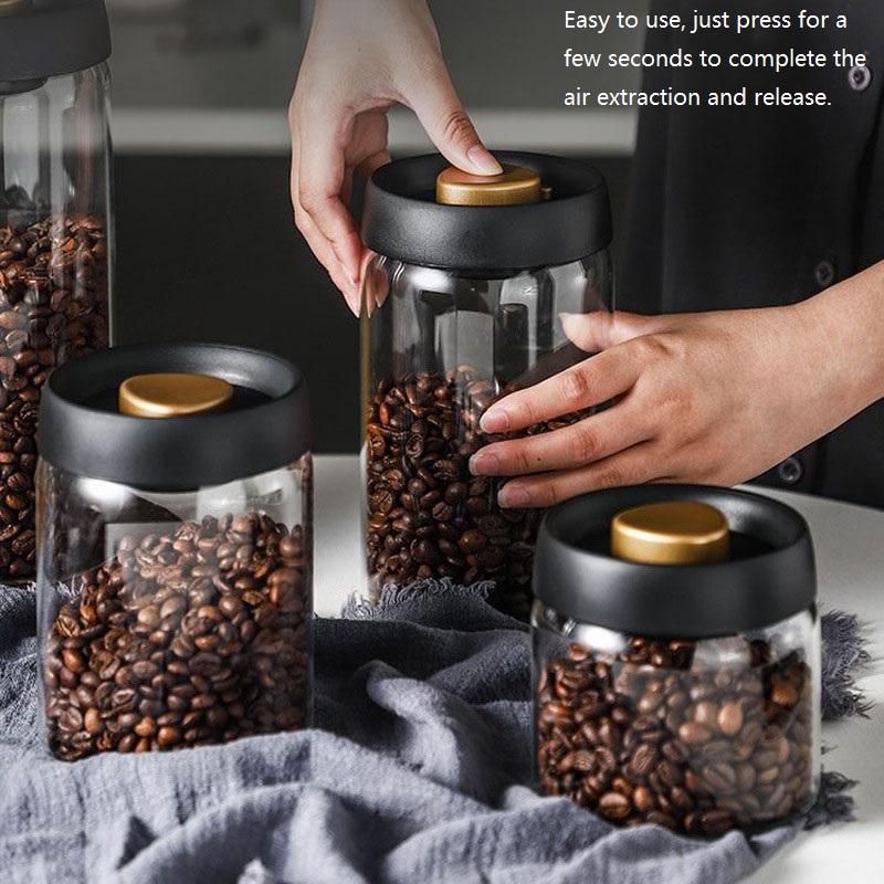 Food Storage Vacuum Containers - 新しい豆コーヒー保存容器真空シール容器コーヒー豆保存密封容器 KFSN01