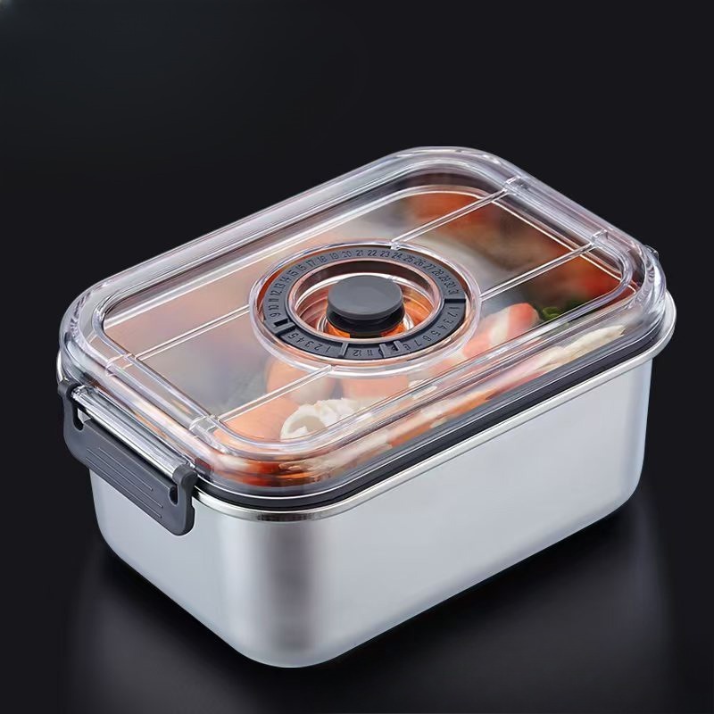Food Storage Vacuum Containers - ステンレス製真空フードコンテナ、気密キッチン収納、野菜、果物、ランチボックス用
