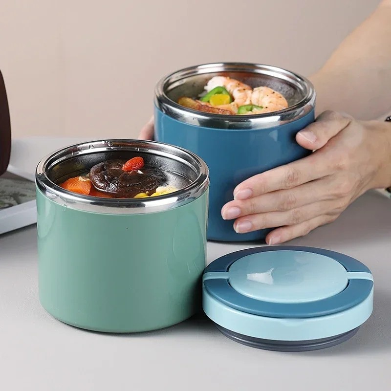 Food Storage Vacuum Containers - ステンレス鋼食品保温ジャー真空カップスープボウルランチボックスハンドル付きポータブル密封弁当箱魔法瓶保存容器