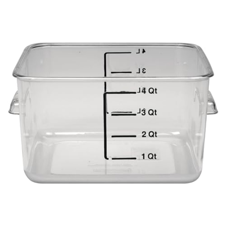 Food Storage Quart Containers - 省スペースの正方形食品保存容器、4クォート、キッチン/真空調理/食事の準備用