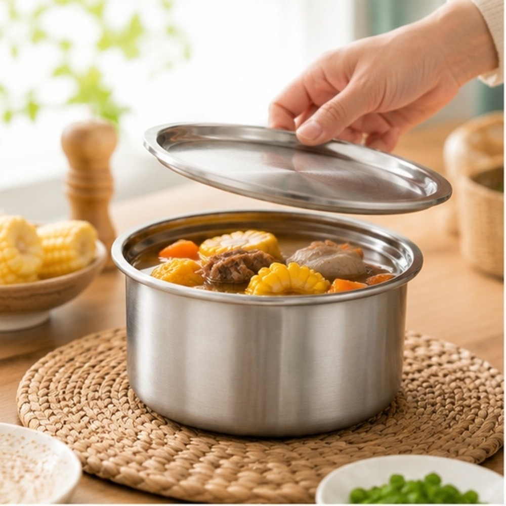 Food Storage Metal Box - 304ステンレス鋼製蓋付きラメキン、蒸し卵、ベビーフードボウル、プリン、デザート、エアフライヤー、ベーキング、食事準備、保存容器、RV用