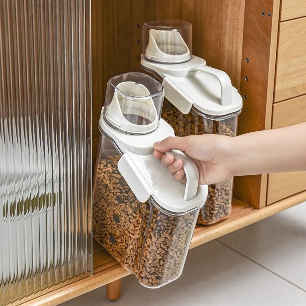 Food Storage Freeze Dried - 防湿ペットフード保存バケツ 密閉フリーズドライ保存容器 PP素材 キッチン調味料保存タンク スナック