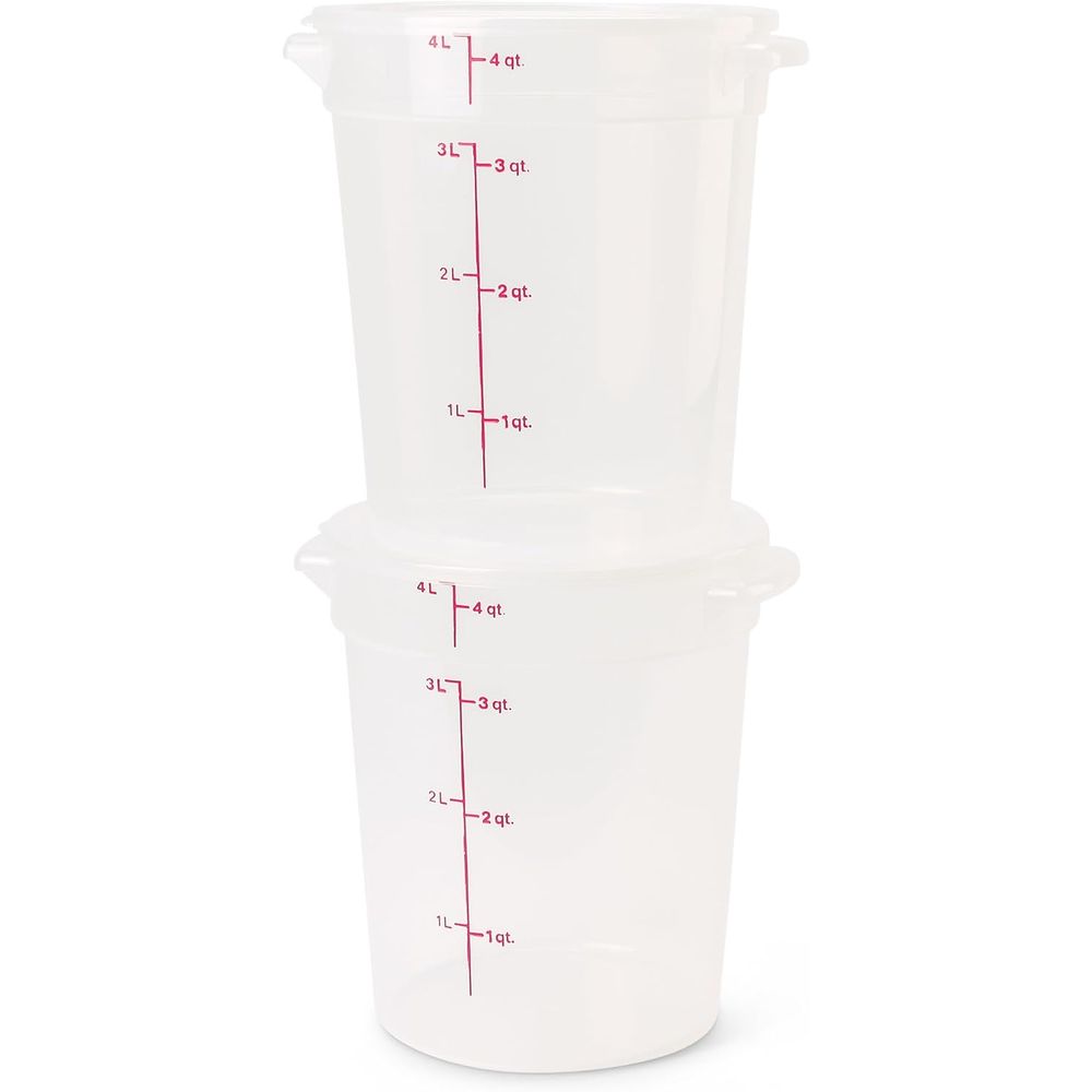 4クォート BPAフリー食品保存容器 蓋付き - ベーキング - Food Storage Quart Containers のレビューと価格