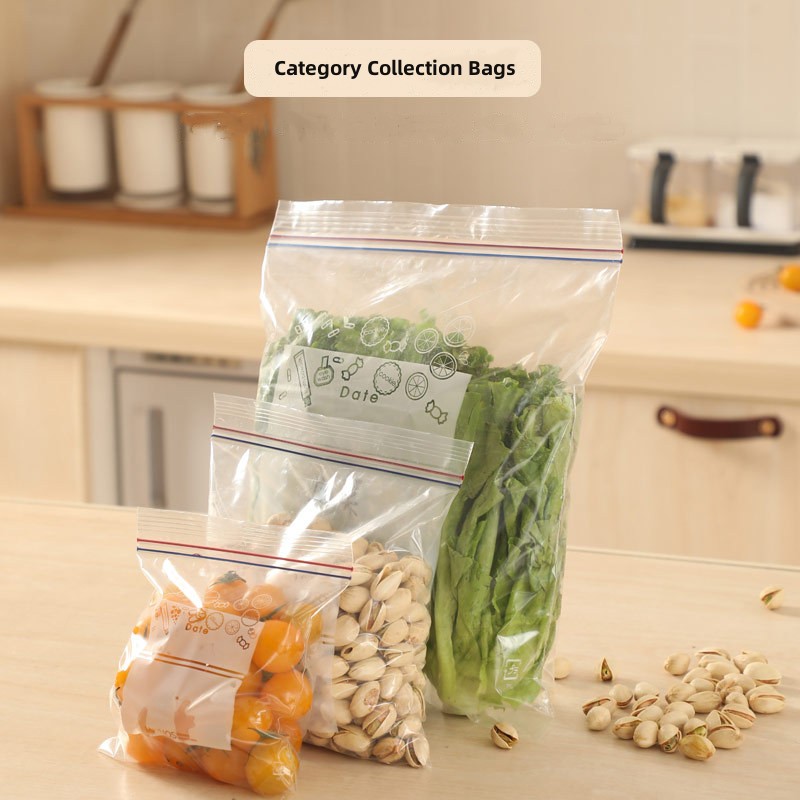 再利用可能なジップロックバッグ食品グレード透明保存袋冷蔵庫鮮 - Food Storage Ziploc Bags のレビューと価格