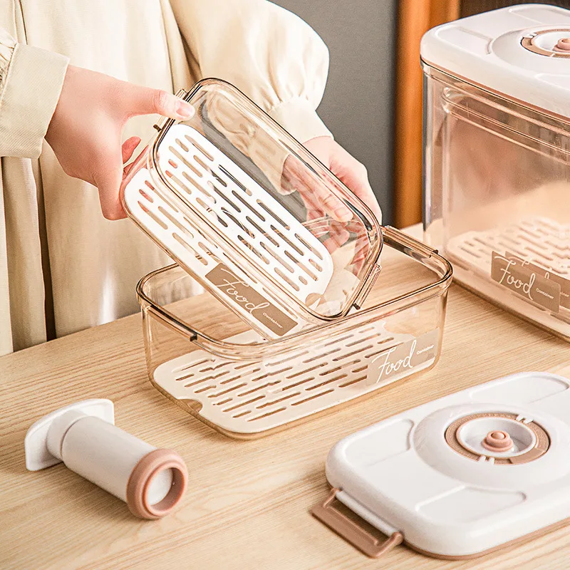 真空密閉容器 家庭用鮮度保持ボックス 冷蔵庫食品保存容器 水 - Food Storage Vacuum Containers のレビューと価格