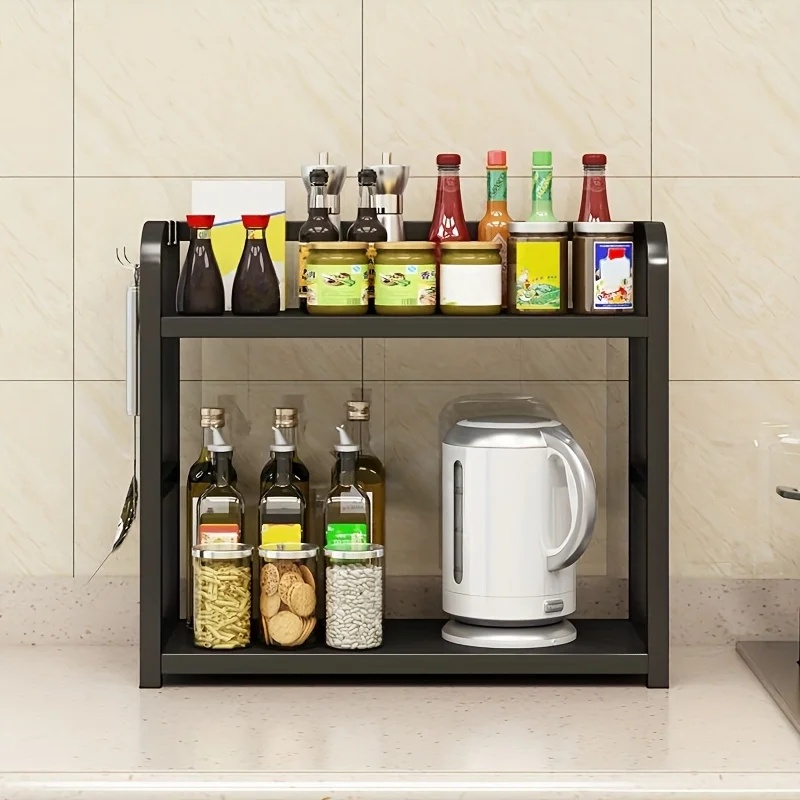 2段式メタルカウンターシェルフキッチンオーガナイザーラック、 - Food Storage Shelving のレビューと価格
