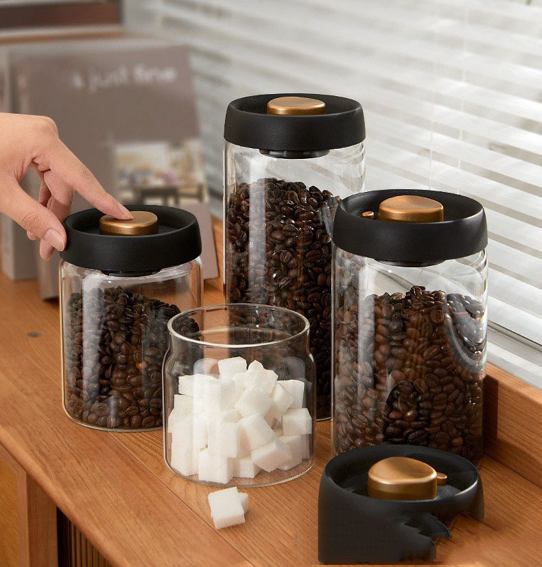 新しい豆コーヒー保存容器真空シール容器コーヒー豆保存密封容器 - Food Storage Vacuum Containers のレビューと価格