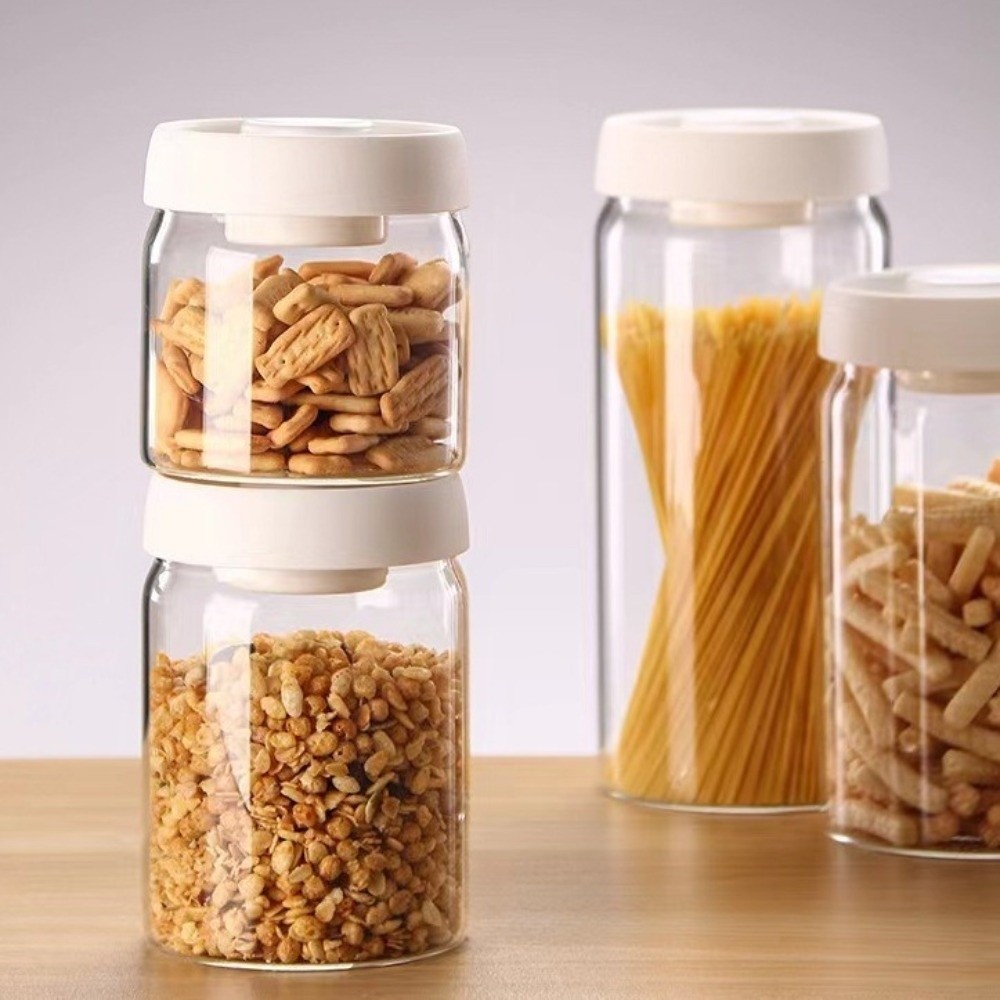 防湿真空密閉ジャー プレス式高硼珪酸ガラスコーヒー豆保存ジャ - Food Storage Vacuum Containers のレビューと価格