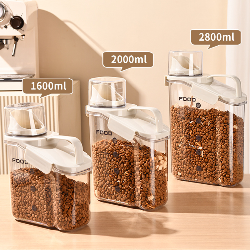 大型3.5ポンド密閉ペットフード保存容器、防湿ドッグフード・ - Food Storage Freeze Dried のレビューと価格