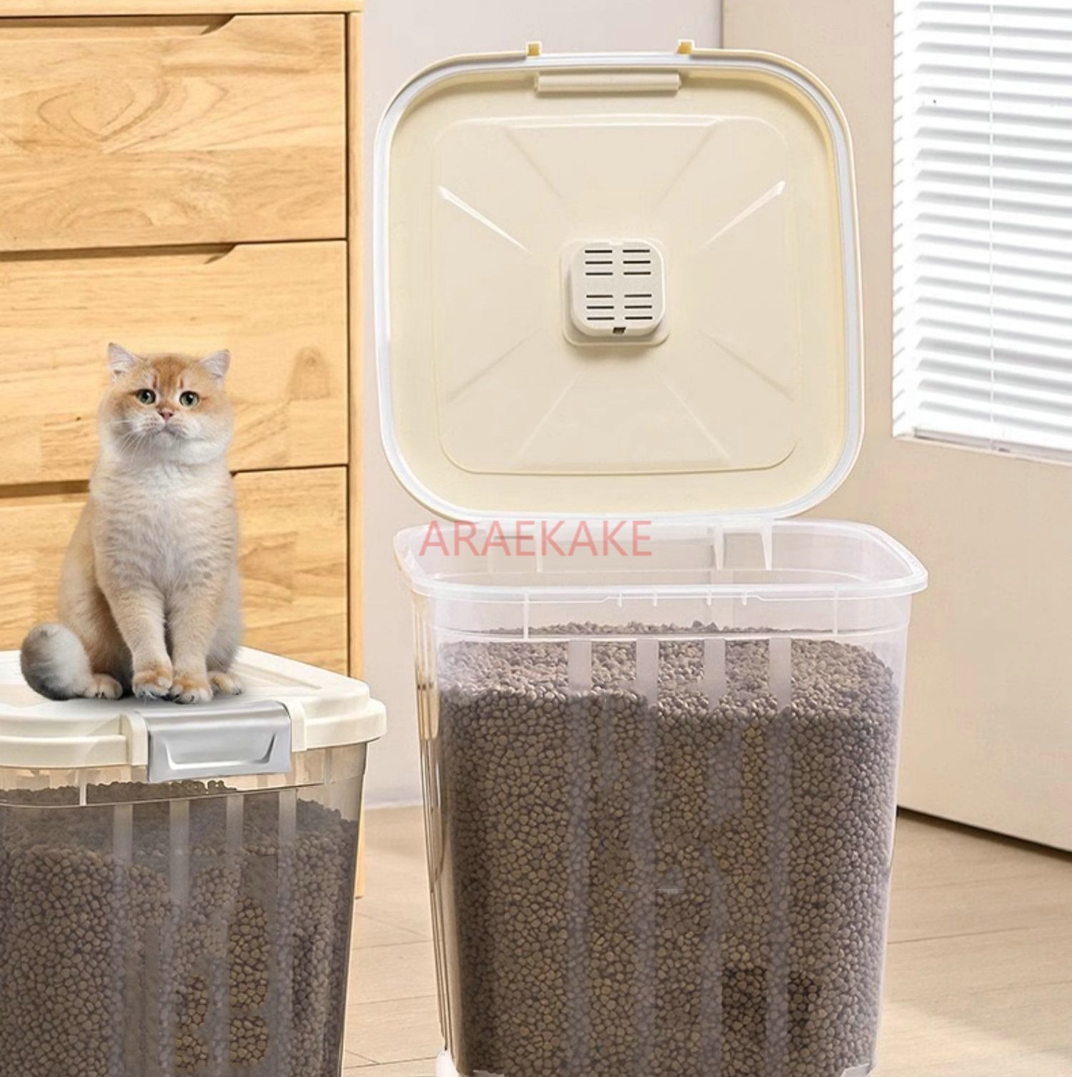 キャットフード収納バケツ、ドッグフードシールバケツ、ペット防 - Food Storage Freeze Dried のレビューと価格
