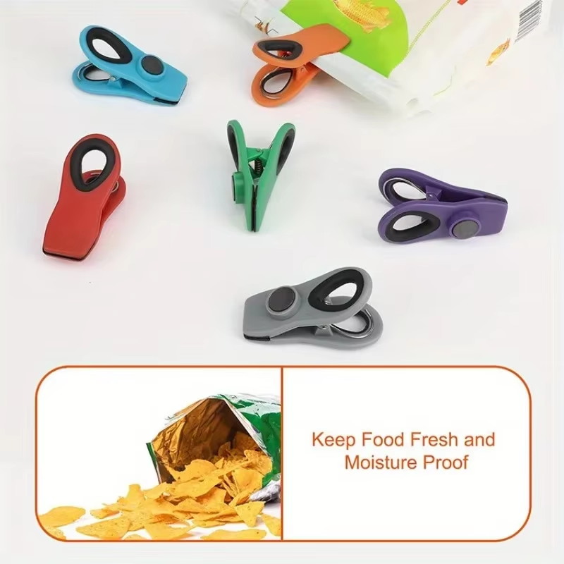 10個入り 再利用可能なマグネット式シーリングバッグクリップ - Food Storage Reusable Bags のレビューと価格