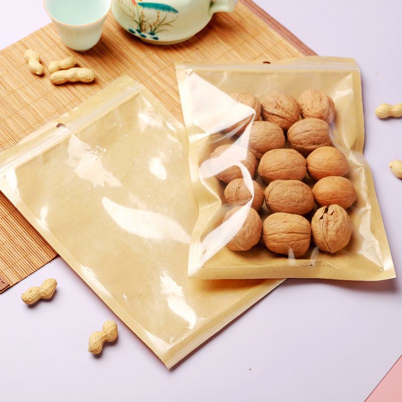 半透明クラフト紙セルフシールバッグ、フラットボトム、ハーフク - Zebra Food Storage のレビューと価格