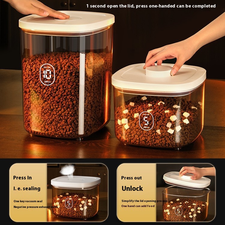 キャットフード保存バケツ 密閉容器 防湿真空 ペットドッグフ - Food Storage Vacuum Containers のレビューと価格
