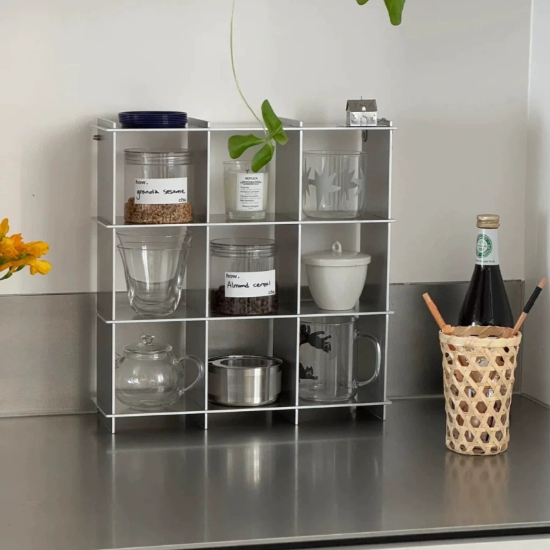 ミニマリストアルミ合金製カウンタートップマグ収納棚多層カップ - Food Storage Shelving のレビューと価格