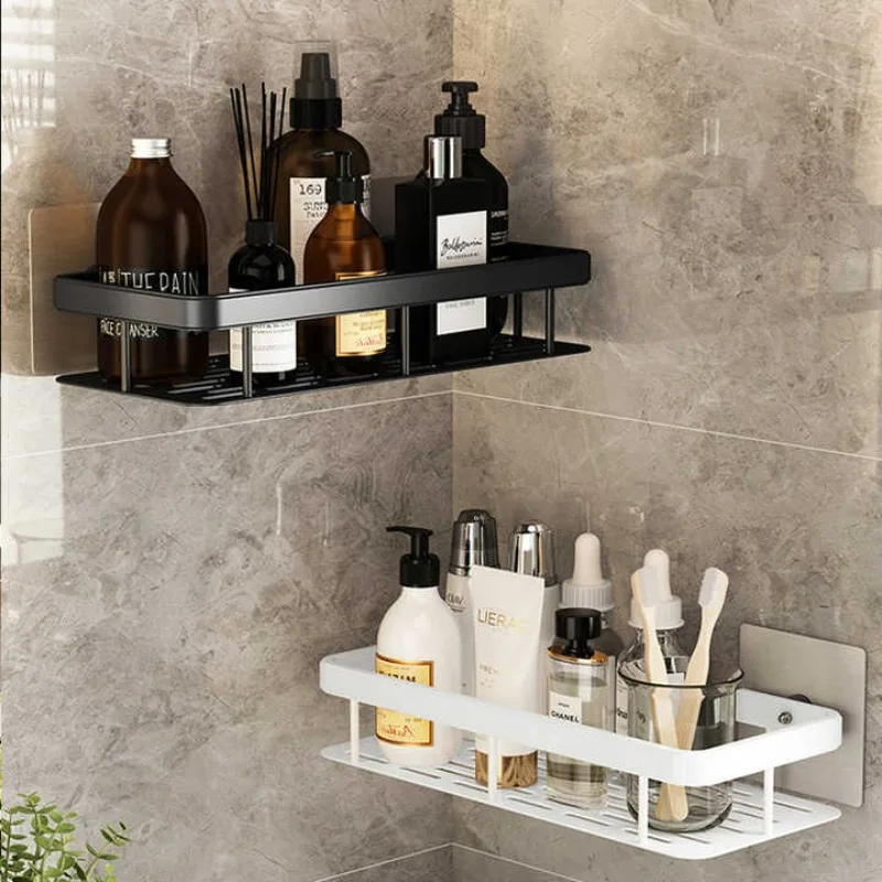 2 個のバスルーム棚キッチン収納オーガナイザーアルミ合金シャ - Food Storage Shelving のレビューと価格