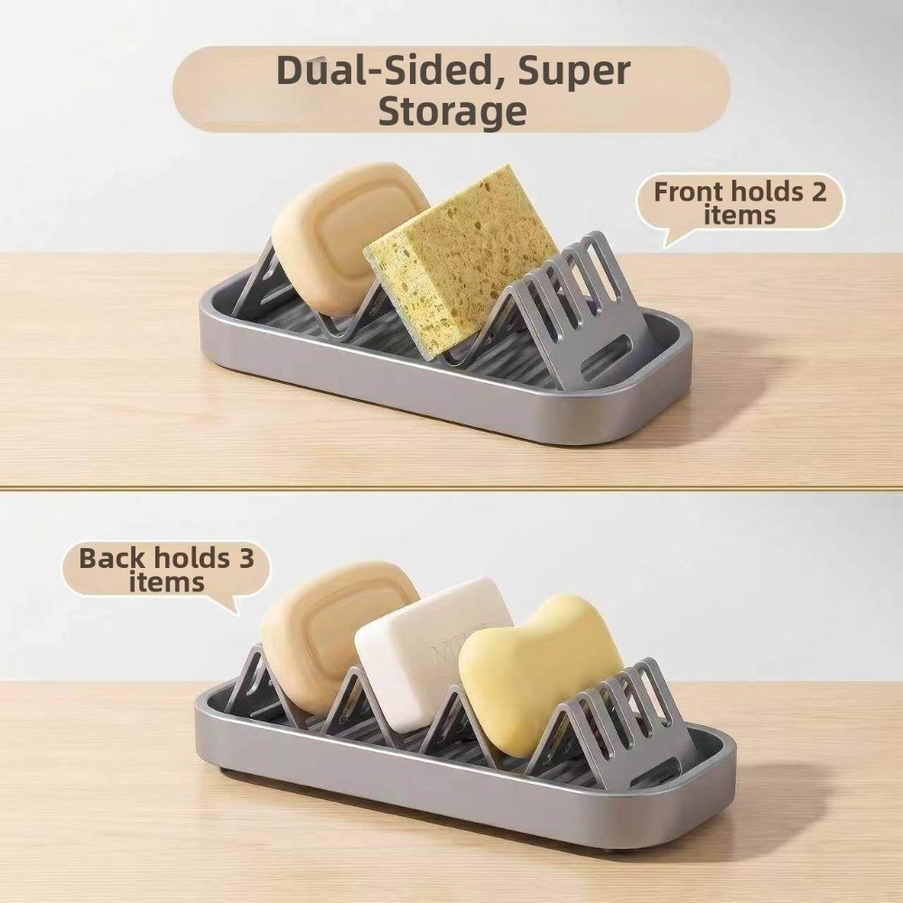 防水W型ソープラック省スペース取り外し可能なトレイキッチン収 - Food Storage Rack のレビューと価格