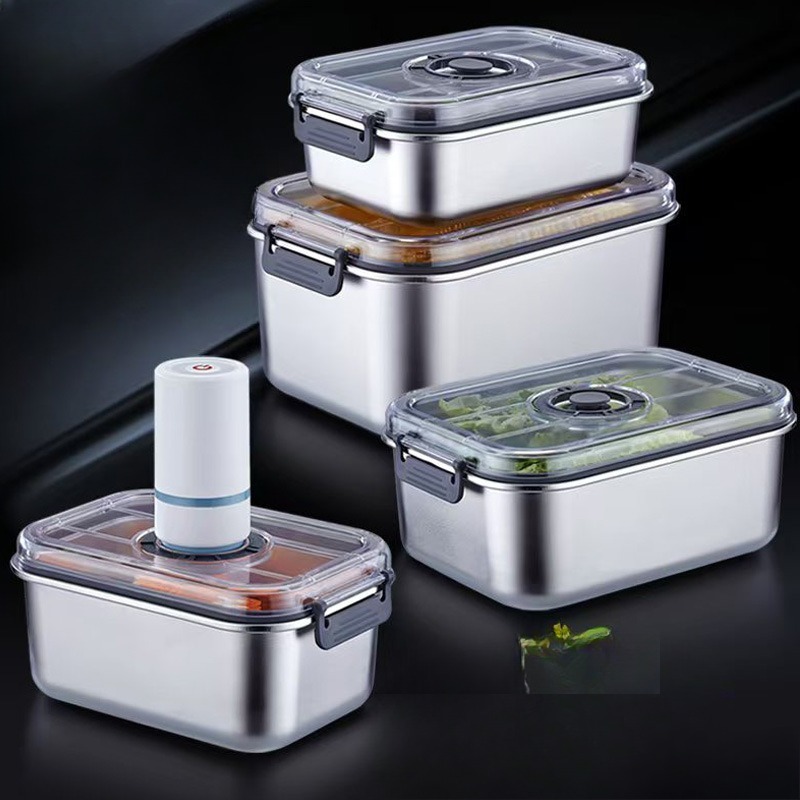 ステンレス製真空フードコンテナ、気密キッチン収納、野菜、果物 - Food Storage Vacuum Containers のレビューと価格