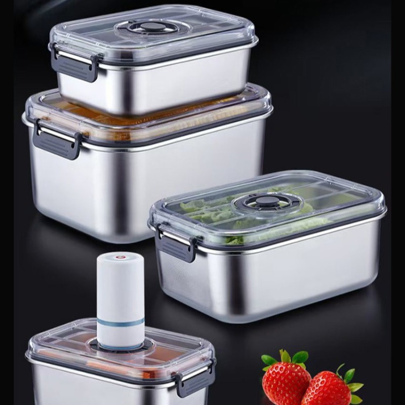 ステンレス製真空フードコンテナ、気密キッチン収納、野菜、果物 - Food Storage Vacuum Containers のレビューと価格