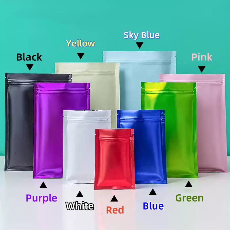 100 個のカラフルなトップフィードホイルジップロックバッグ - Zebra Food Storage のレビューと価格