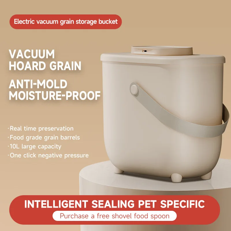 真空ペットフード保存容器電気負圧大容量防湿防虫密閉バケツ猫犬 - Food Storage Vacuum Containers のレビューと価格