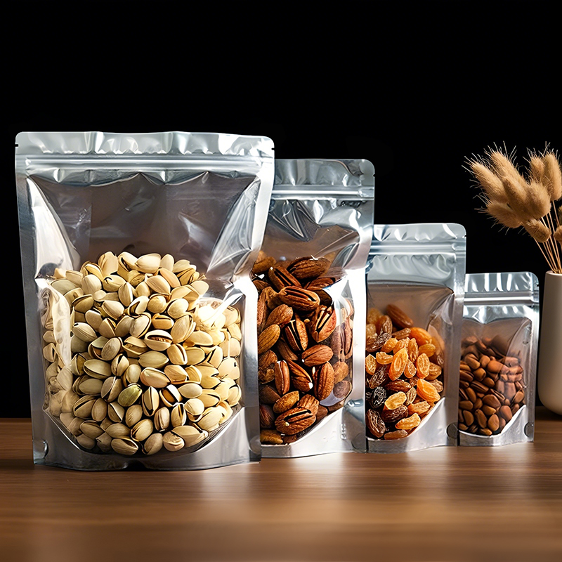 片面アルミ箔、片面透明、ジッパー付きスタンドアップパウチ10 - Food Storage Ziploc Bags のレビューと価格