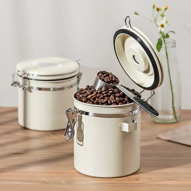 304 ステンレス鋼コーヒー豆真空保存瓶スプーン付き大容量気 - Food Storage Vacuum Containers のレビューと価格