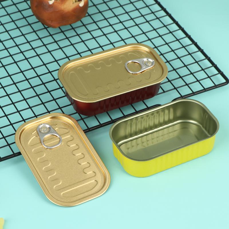 2個入り長方形ミニ密閉金属製収納ボックス、プルリング付き蓋、 - Food Storage Metal Box のレビューと価格