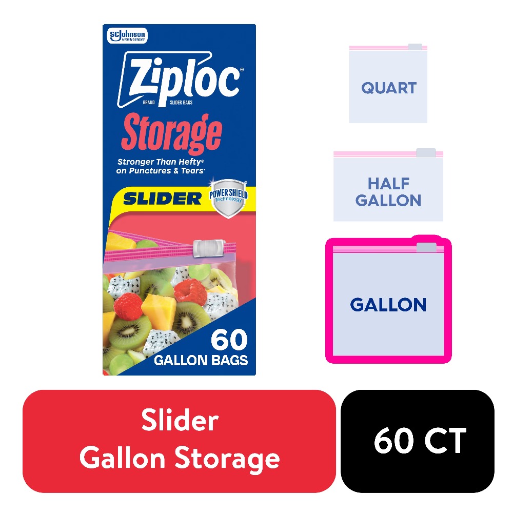 ジップロック ®   ブランド食品保存スライダーガロンバッグ - Food Storage Ziploc Bags のレビューと価格