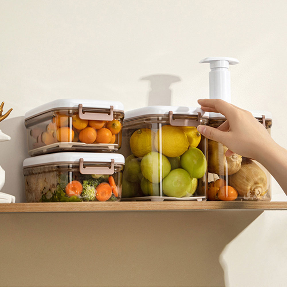 真空ポンプ付き真空食品保存容器、取り外し可能な排水プレート付 - Food Storage Vacuum Containers のレビューと価格