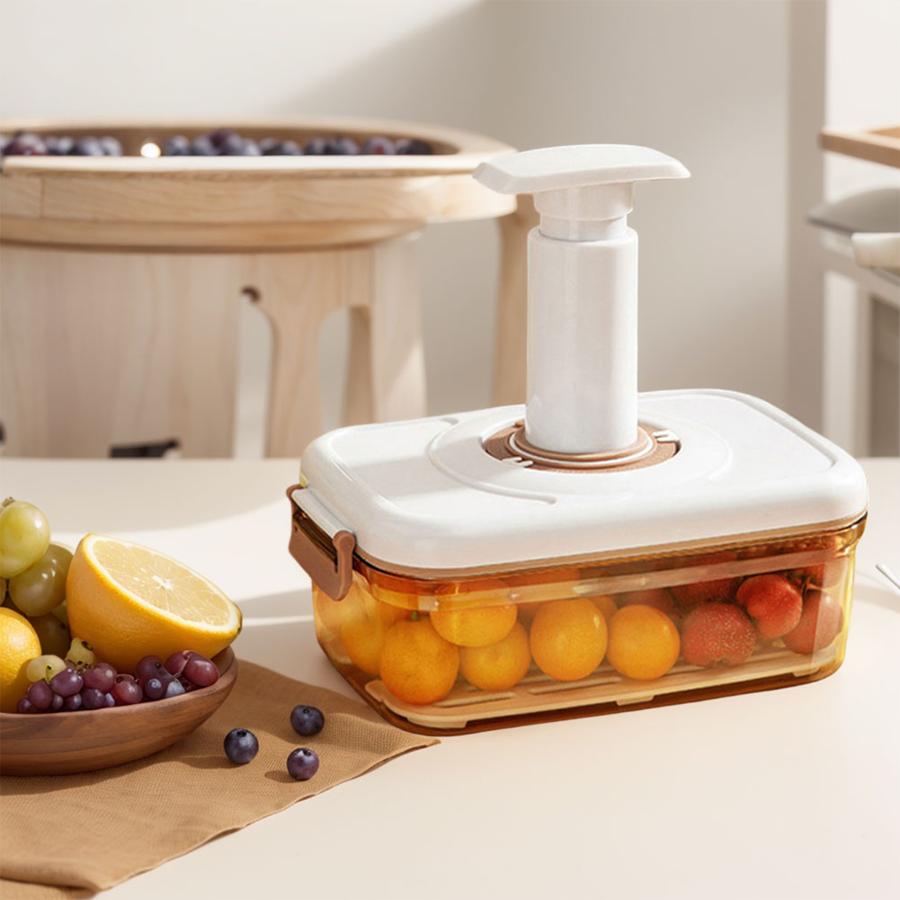 真空ポンプ付き真空食品保存容器、取り外し可能な排水プレート付 - Food Storage Vacuum Containers のレビューと価格