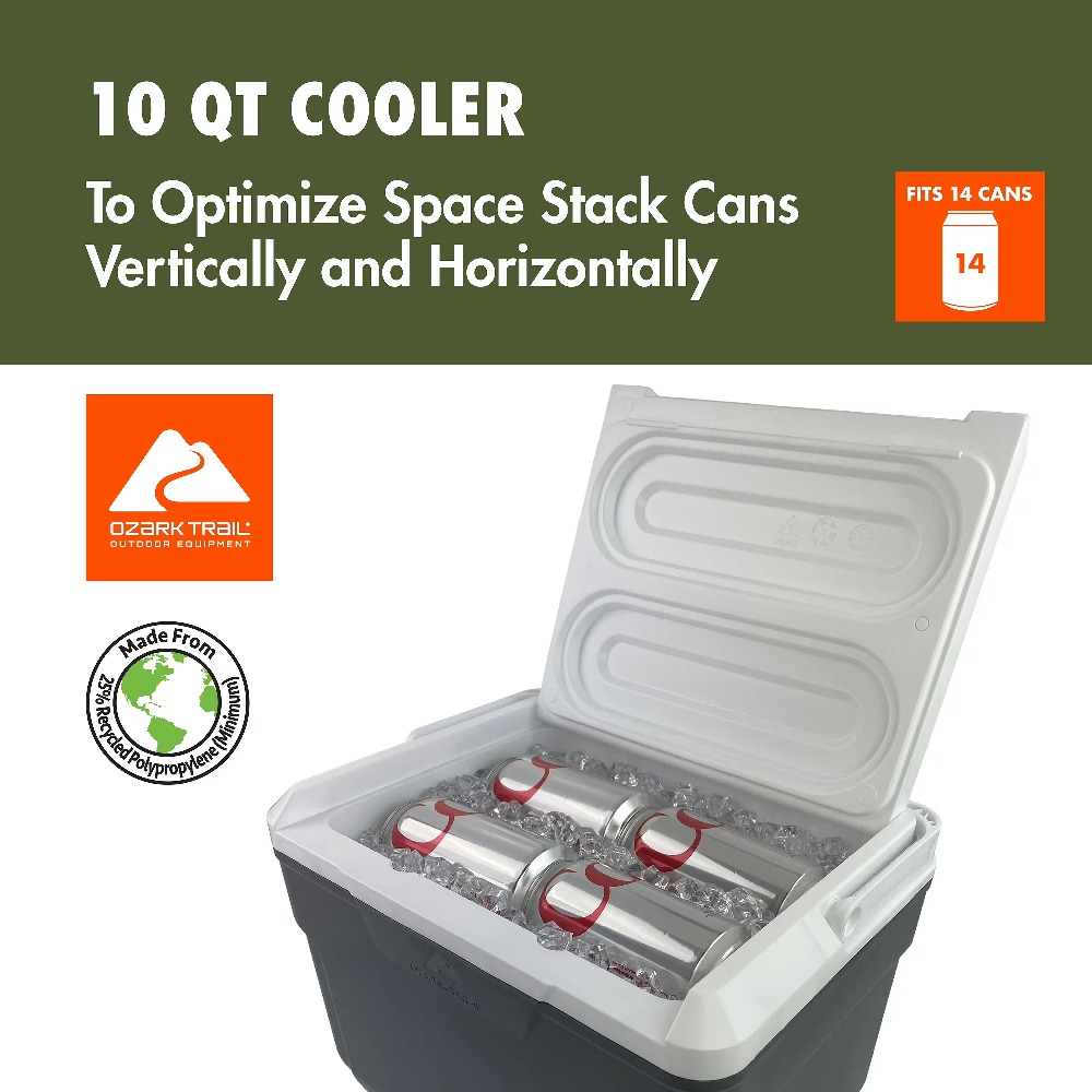 断熱ハードサイドクーラー 10クォート 14缶容量 ポータブ - Food Storage Quart Containers のレビューと価格
