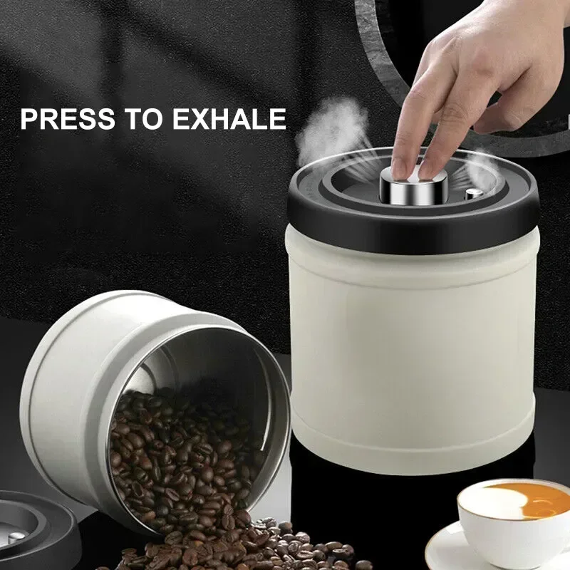 304ステンレス鋼製気密コーヒー容器保存キャニスター、コーヒ - Food Storage Vacuum Containers のレビューと価格
