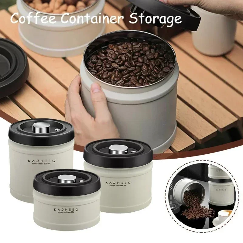 304ステンレス鋼製気密コーヒー容器保存キャニスター、コーヒ - Food Storage Vacuum Containers のレビューと価格