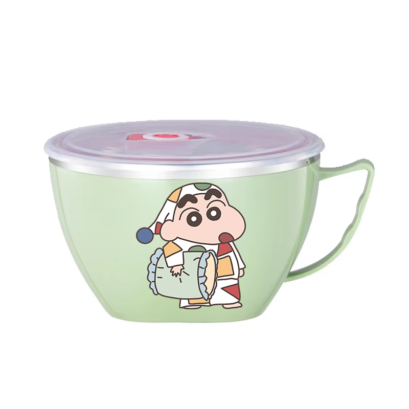 クレヨンしんちゃんヌードルボウル大容量ステンレスボウル二層熱 - Food Storage Metal Box のレビューと価格