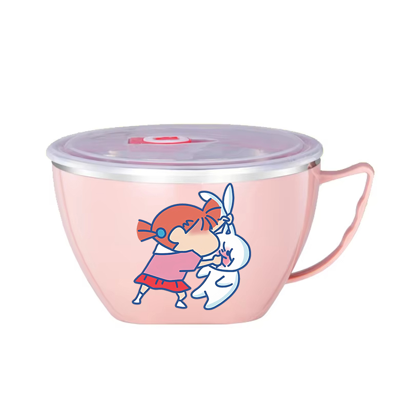 クレヨンしんちゃんヌードルボウル大容量ステンレスボウル二層熱 - Food Storage Metal Box のレビューと価格