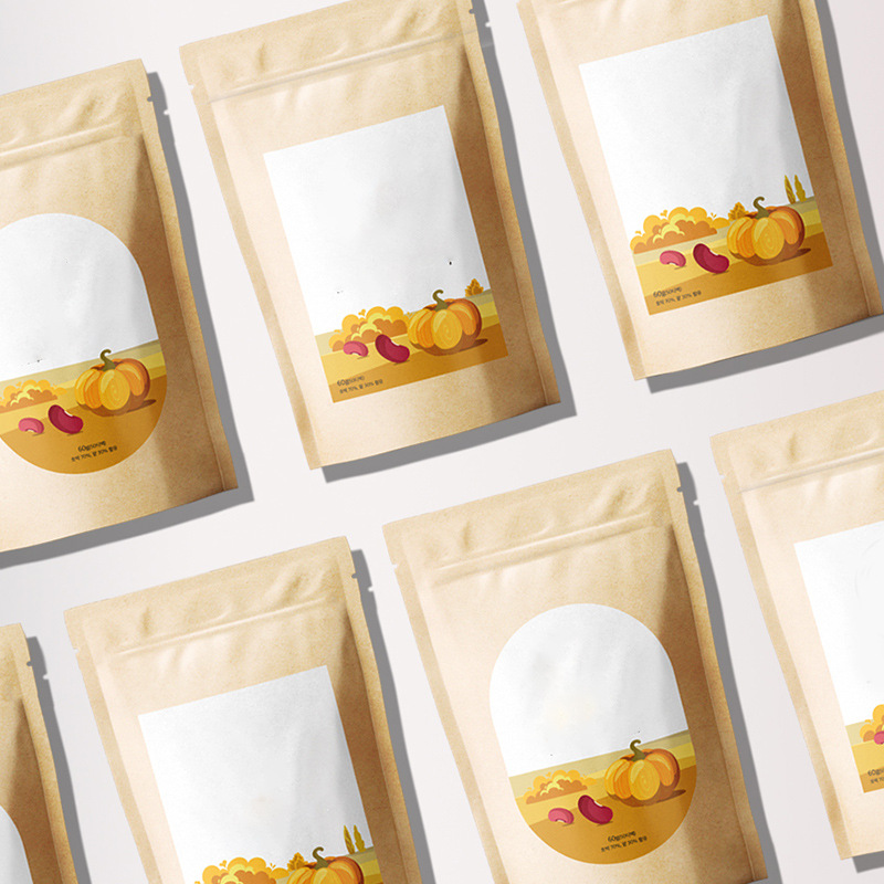 50枚入り クラフト紙ジップロック包装袋 DIY ココア抹茶 - Zebra Food Storage のレビューと価格