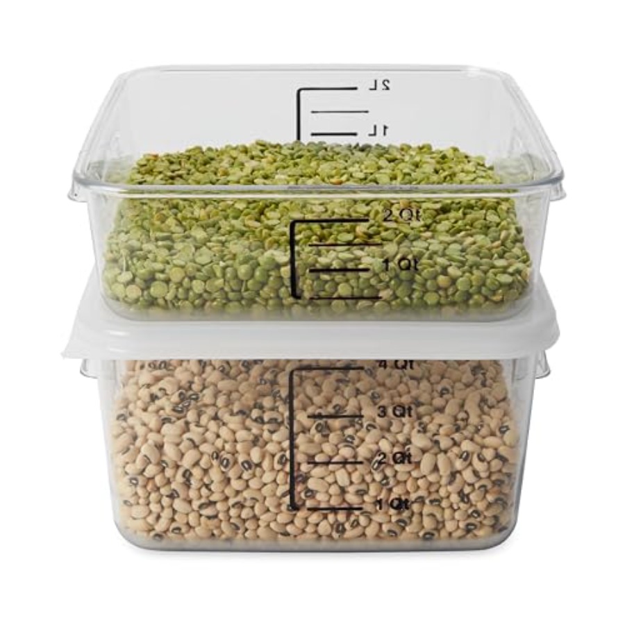 省スペースの正方形食品保存容器、4クォート、キッチン/真空調 - Food Storage Quart Containers のレビューと価格