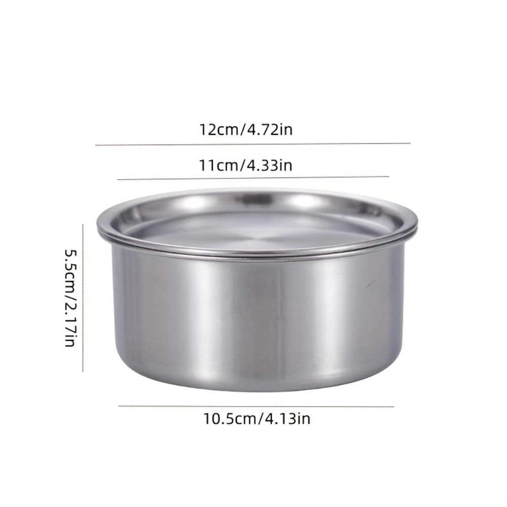 304ステンレス鋼製蓋付きラメキン、蒸し卵、ベビーフードボウ - Food Storage Metal Box のレビューと価格