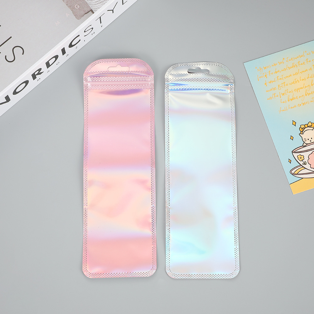 50 個ロングホログラフィック包装袋ジップロックレーザーシー - Food Storage Ziploc Bags のレビューと価格