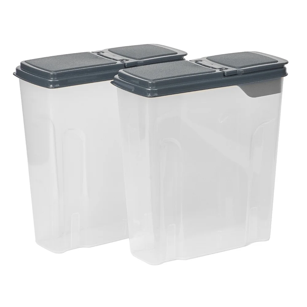 2個パック プラスチック製シリアルディスペンサー容器 6クォ - Food Storage Quart Containers のレビューと価格