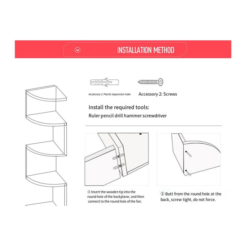 ABUL-コーナーシェルフ コーナーパンチングフリー壁掛け  - Food Storage Shelving のレビューと価格