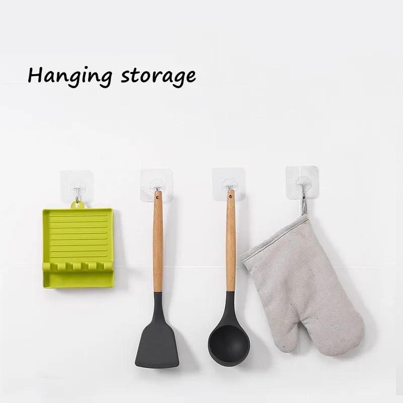 新しいグリーン鍋蓋ラックスタンドプラスチックスプーンホルダー - Food Storage Shelving のレビューと価格