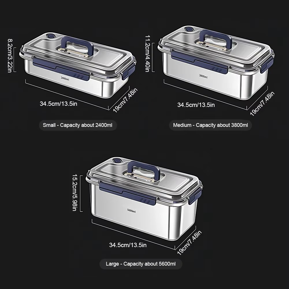 316ステンレス製食品保存容器セット、気密漏れ防止キッチンオ - Food Storage Metal Box のレビューと価格
