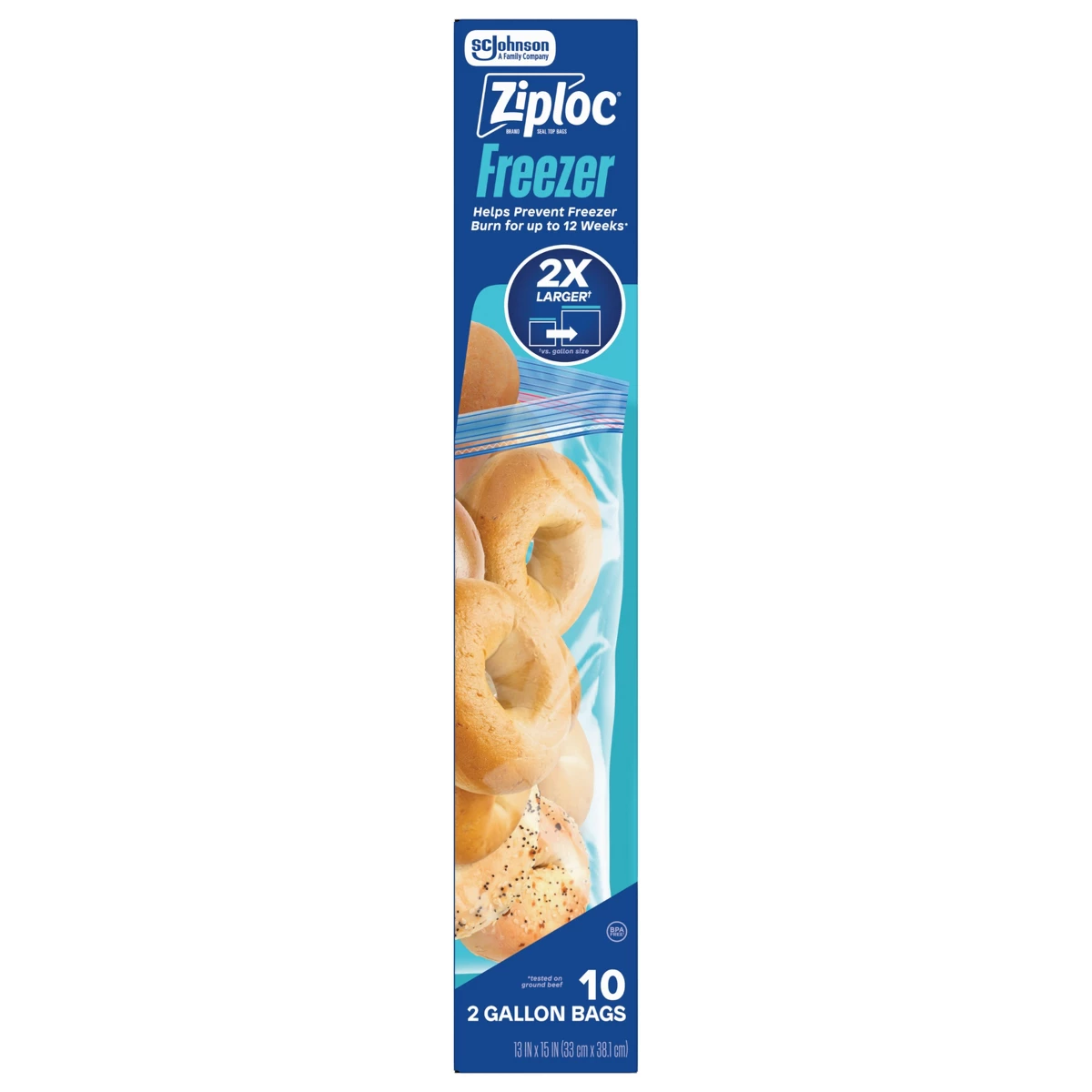 ジップロック 2ガロン 冷凍庫用保存袋（食品保存・食事準備用 - Food Storage Ziploc Bags のレビューと価格