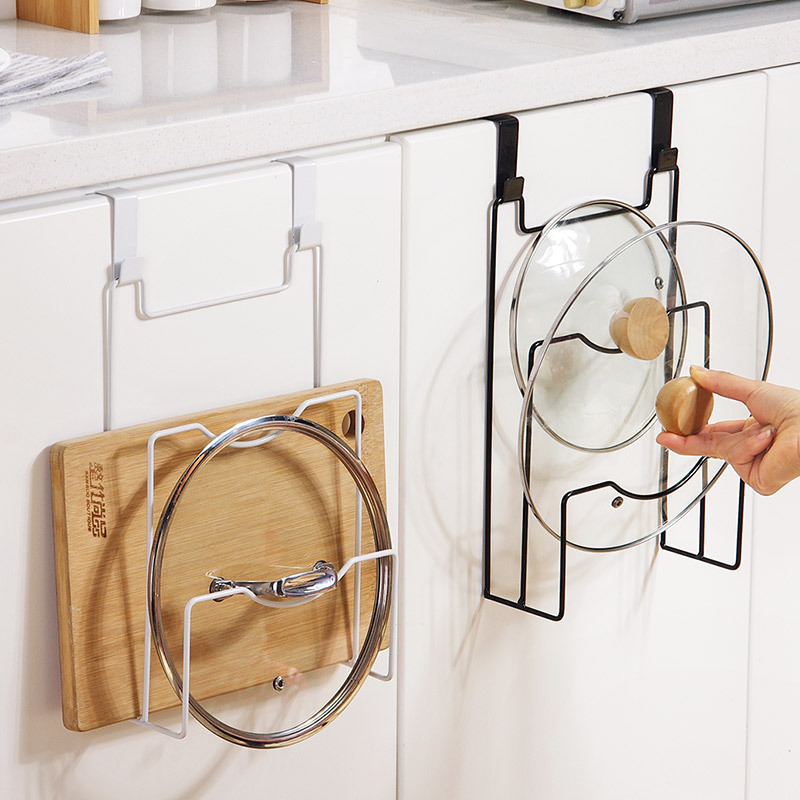 吊り下げ鍋蓋ラック食器棚ドアまな板収納棚キッチンオーガナイザ - Food Storage Shelving のレビューと価格