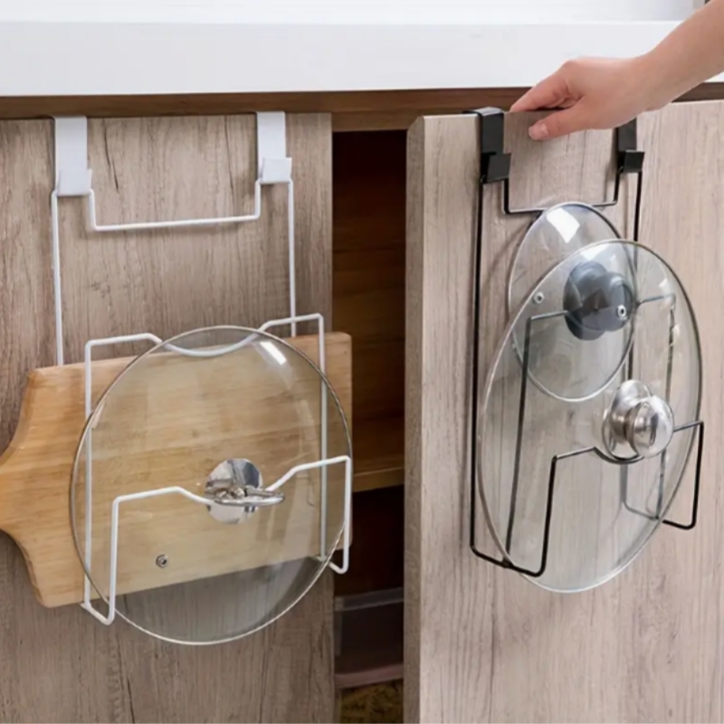 吊り下げ鍋蓋ラック食器棚ドアまな板収納棚キッチンオーガナイザ - Food Storage Shelving のレビューと価格