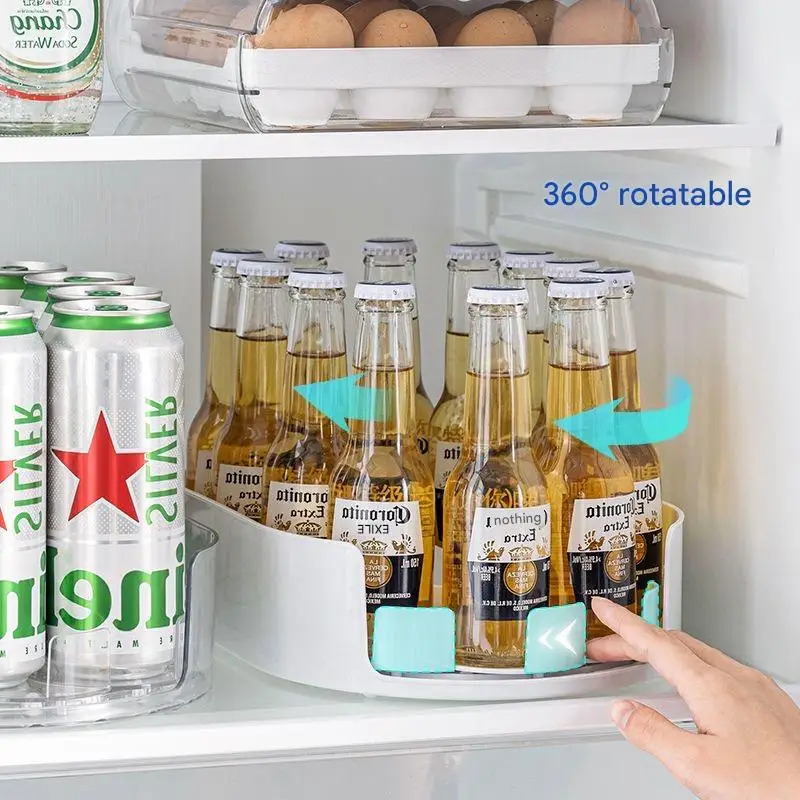 360 ° 回転トレイ レイジースーザン 冷蔵庫オーガナイザ - Food Storage Rack のレビューと価格
