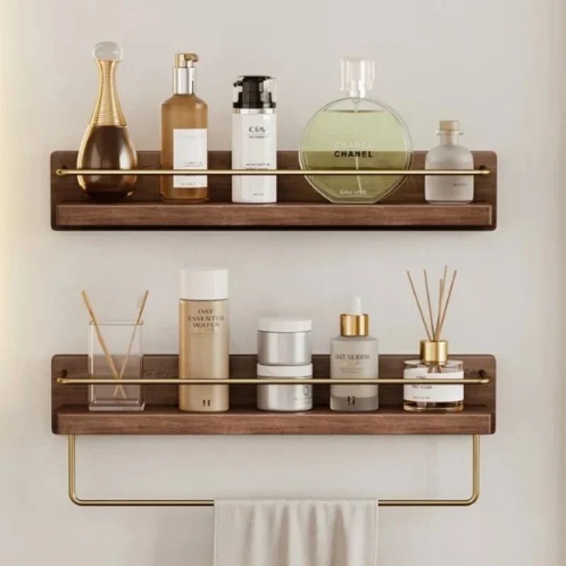 バスルームとキッチン用のパンチタオルラック、ウォールナットウ - Food Storage Shelving のレビューと価格