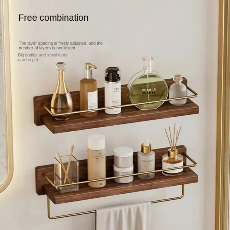 バスルームとキッチン用のパンチタオルラック、ウォールナットウ - Food Storage Shelving のレビューと価格