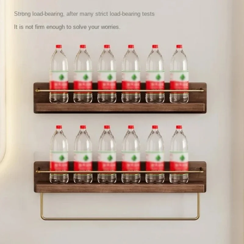 バスルームとキッチン用のパンチタオルラック、ウォールナットウ - Food Storage Shelving のレビューと価格